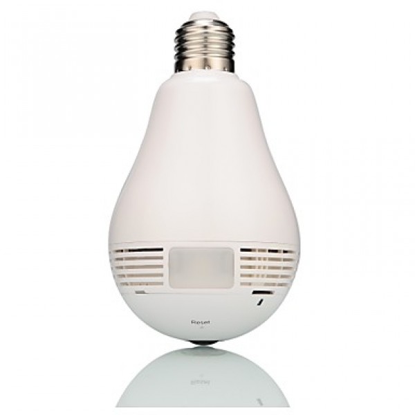 960P HD Home Monitoring Bulb IP WIFI Camera with Lamp Led Fisheye Panoramic Lens